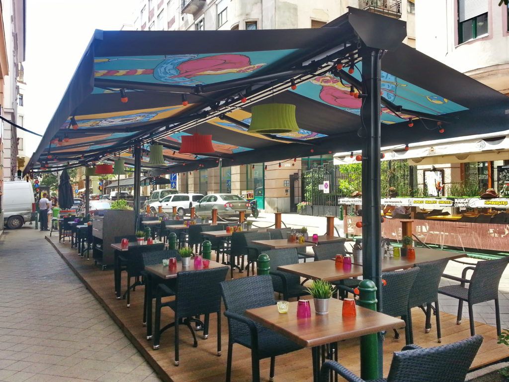 Sátras copertină -Budapest VI. ker. 2